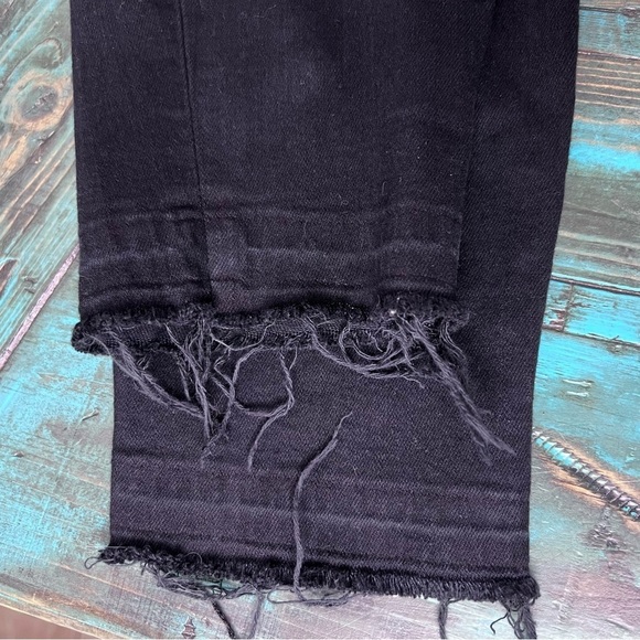 J Brand Black Distressed Skinny Jeans  Raw Hem Size 31 - Picture 15 of 15